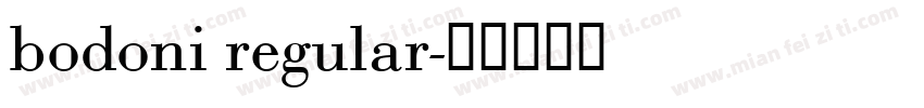 bodoni regular字体转换